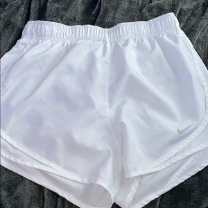 white nike dri fit shorts